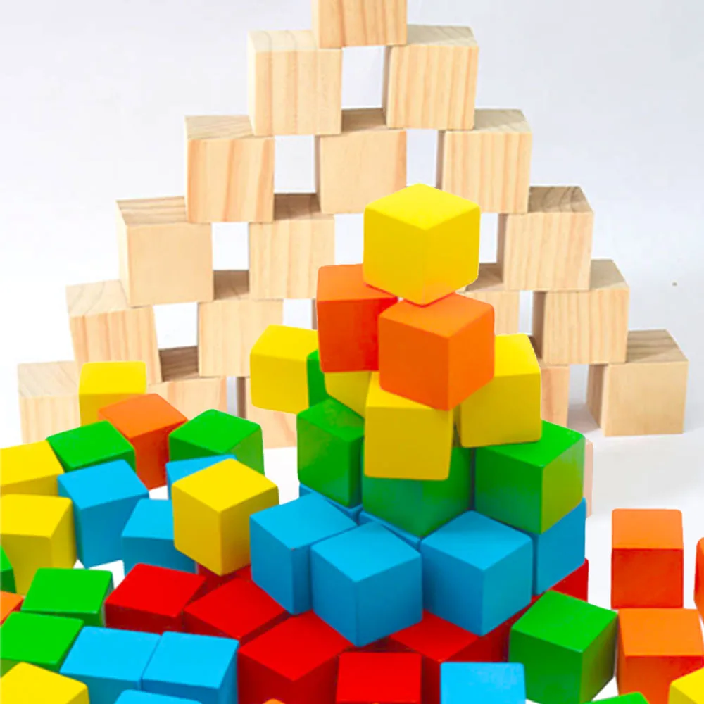 50Pcs 1Cm Wooden Cu…