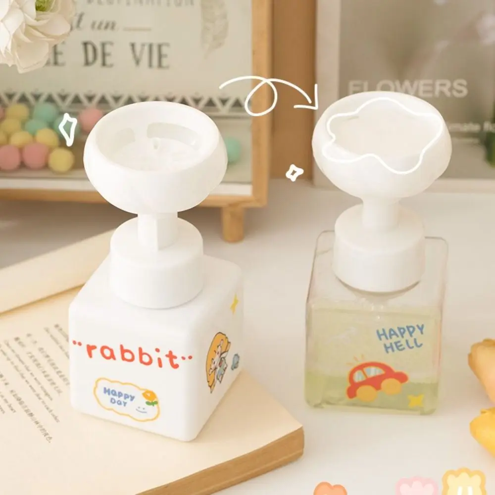 250/450ml Flower Foam Dispenser Plastic Refillable Empty Soap Refillable Bottle Cosmetics Packaging Liquid Soap Container