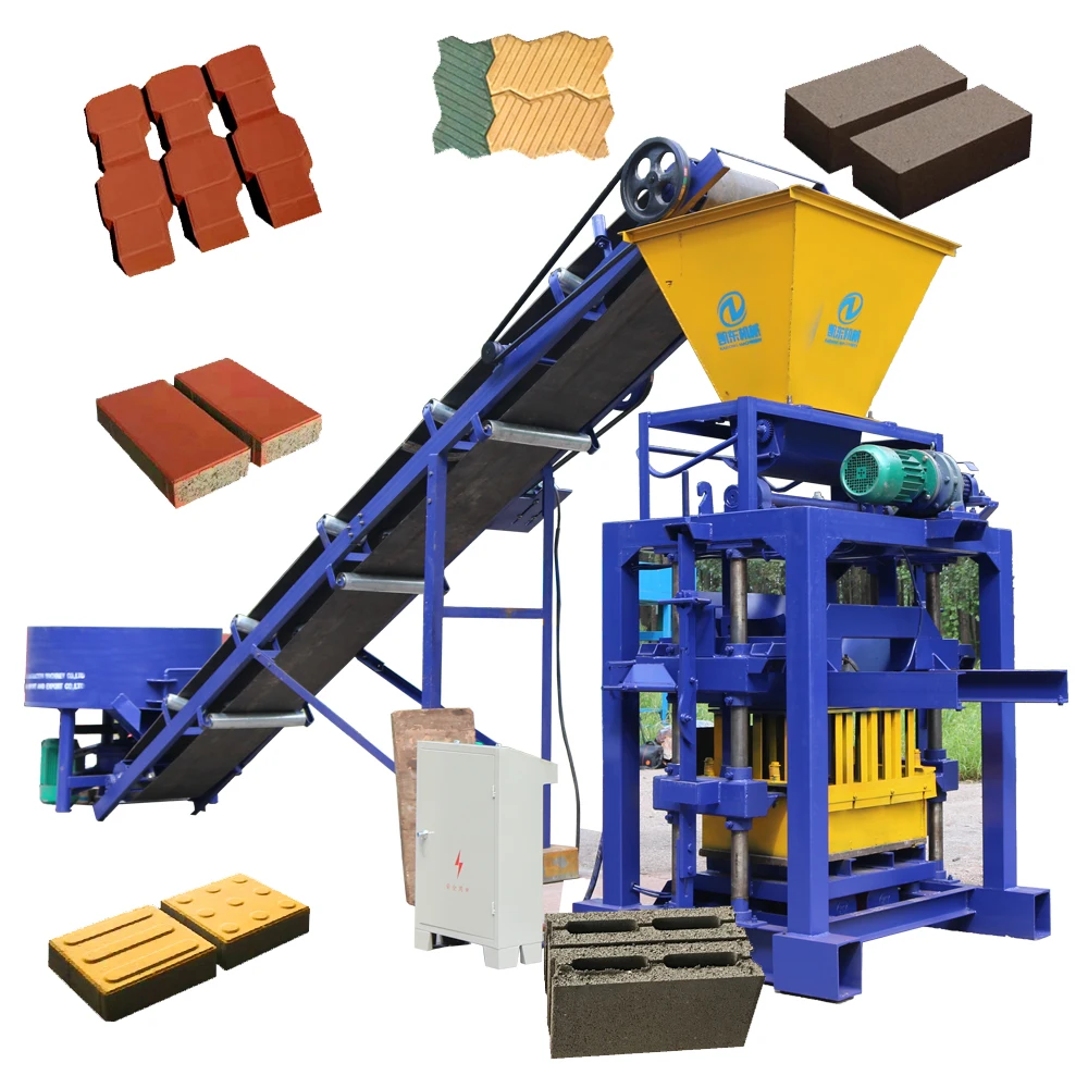 Customizable block ecology semi automatic machine QT4-35B bricks and paving manufacturing machine