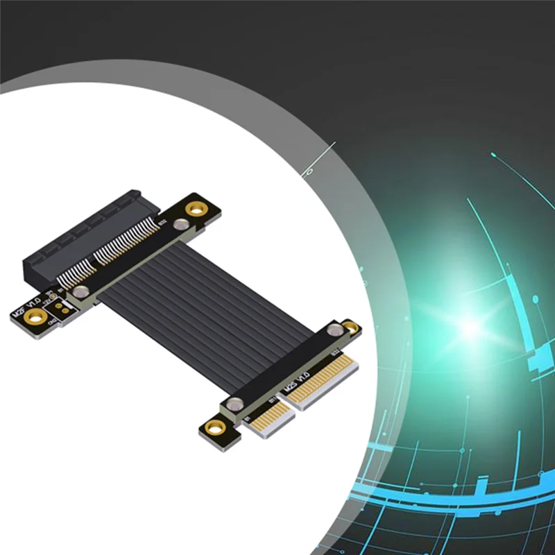 CS-PCI-E X4 a X4 Cable de extensión PCI Express Riser Cable extensor convertidor adaptador compatible con tarjeta de red SSD tarjeta USB 10CM