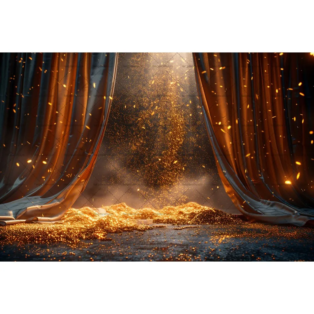 Arrière-plan Bokeh à paillettes noires et dorées, à pois brillants, pour fête d'anniversaire, mariage, photographie de réception-cadeau pour bébé