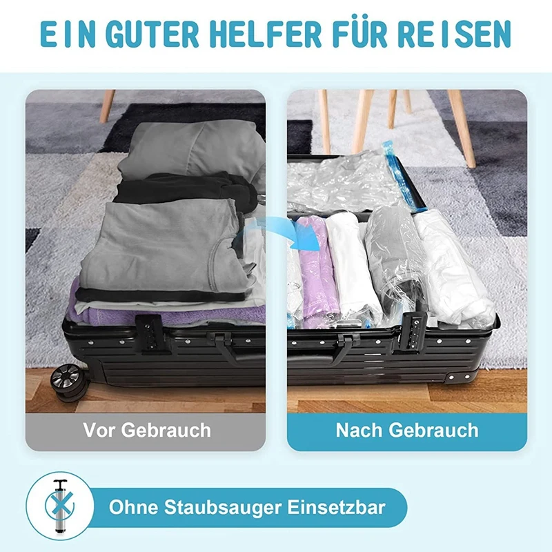 กระเป๋าสูญญากาศสำหรับรีดชุด12กระเป๋าสูญญากาศสำหรับเสื้อผ้าที่มีกระเป๋าสูญญากาศประหยัดพื้นที่สำหรับเสื้อผ้า