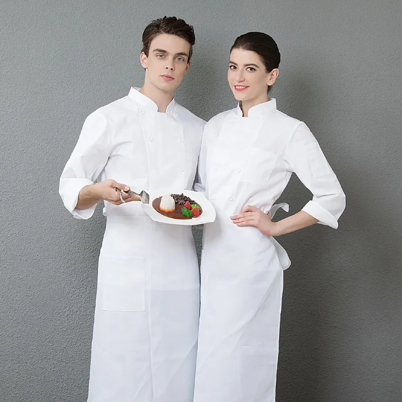 C721ปักโลโก้ Unisex Hotel Kitchen Chef แจ็คเก็ตร้านอาหารหม้อหุงข้าวชุดแขนสั้นโรงแรม Tops เสื้อเชฟทำอาหาร