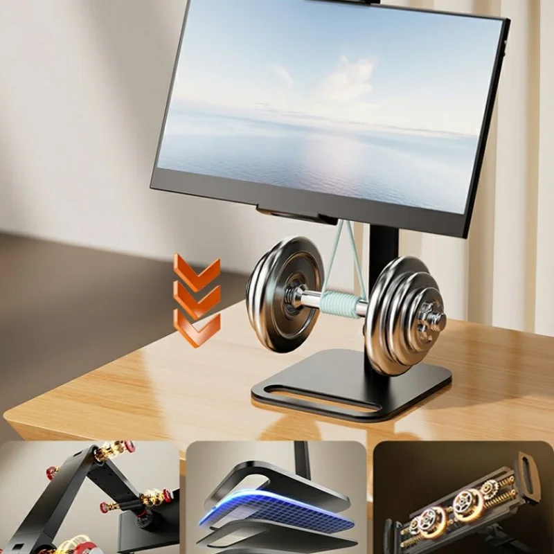 Imagem -05 - Rotativo Portátil Desk Holder Monitor de Metal Stand Vesa Mount Base Universal Expansível Tela Vertical Ajustável 16 Polegada