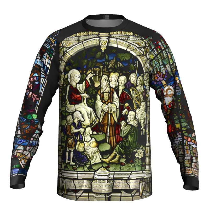 

Long Sleeve Cycling Jersey, Motocross, Bicycle, Church, Motorcycle Shirt, MTB Bike, Downhill Clothes, Jesus Mountain Road Jacket