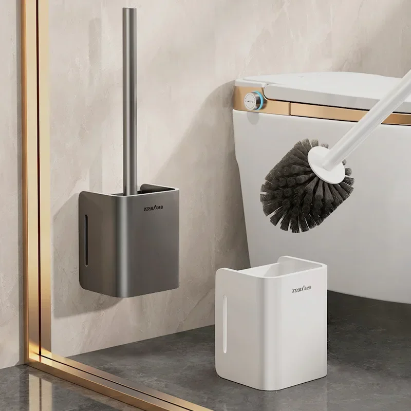 Toilet Brush No Dead Ends Household Non-punching Wall-mounted  Brush