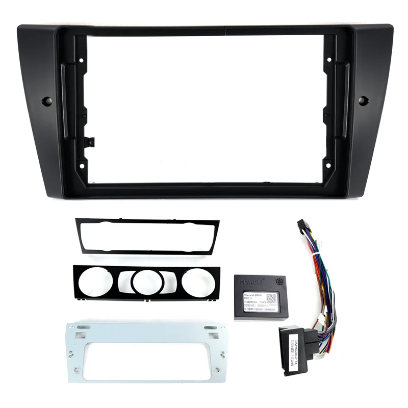 MEKEDE 2din Car Player Plate Panel Trim Mount Kit Dashboard Radio Frame Trim Bezel For BMW E90 9inch DVD Stereo Radio Accessory
