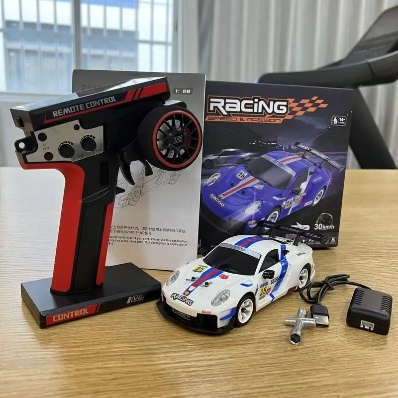 RC 드리프트 카 1:28 WLTOYS 284191 4x4 30KM/H 자이로스코프 포함 풀 기능 시뮬레이션 원격 제어 자동차 성인용