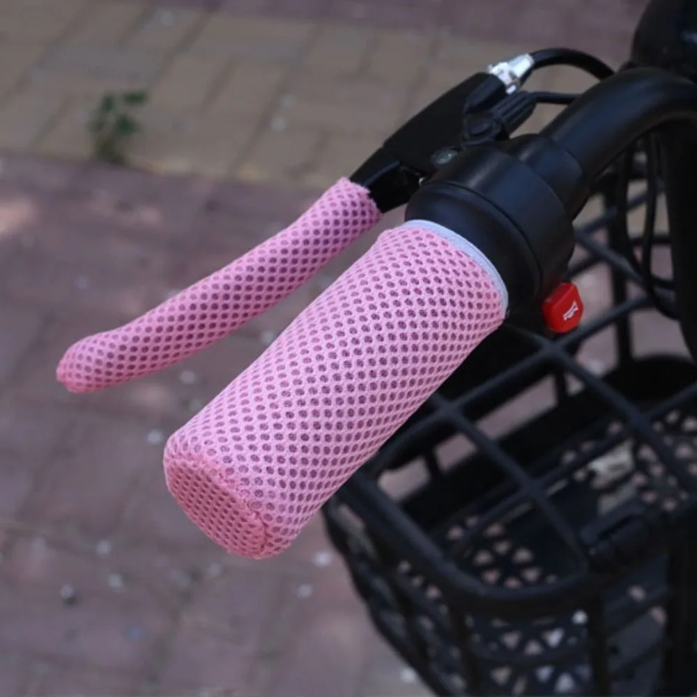 Portable Summer Motorcycle Grip Cover Universal Soft Handle Ice Silk Grips Cover Non-slip Breathable Handlebar Cover