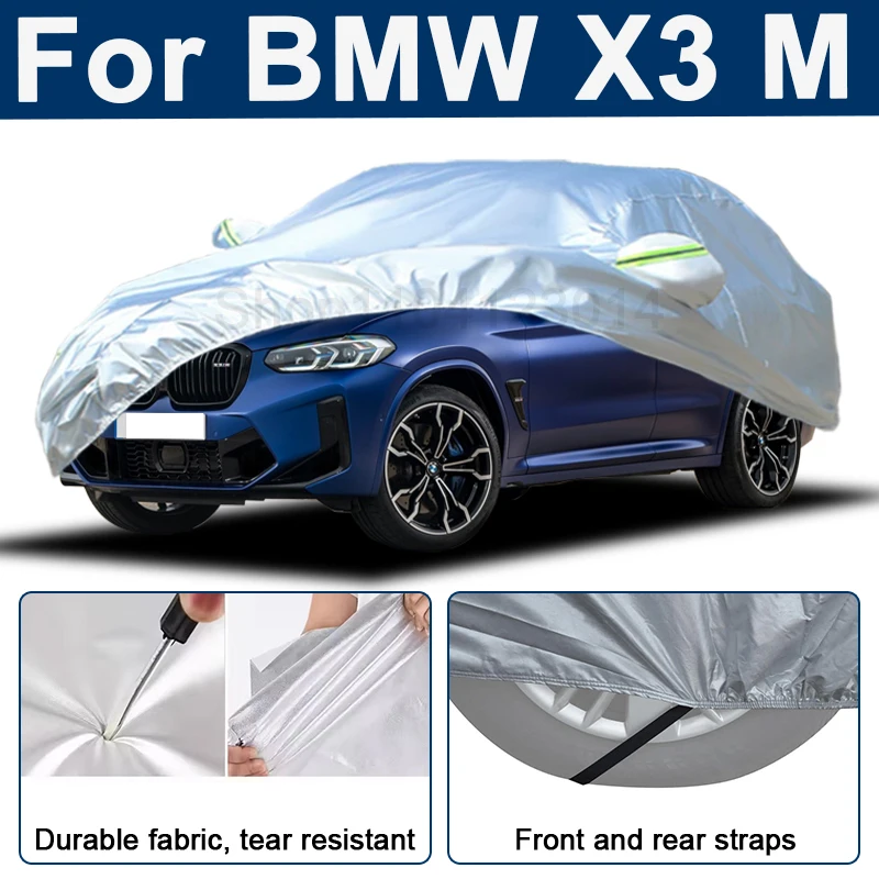

Outdoor Full Car Cover For BMW X3 M with Reflective Strips Waterproof Snowproof Dustproof UV Protection Auto Accessory
