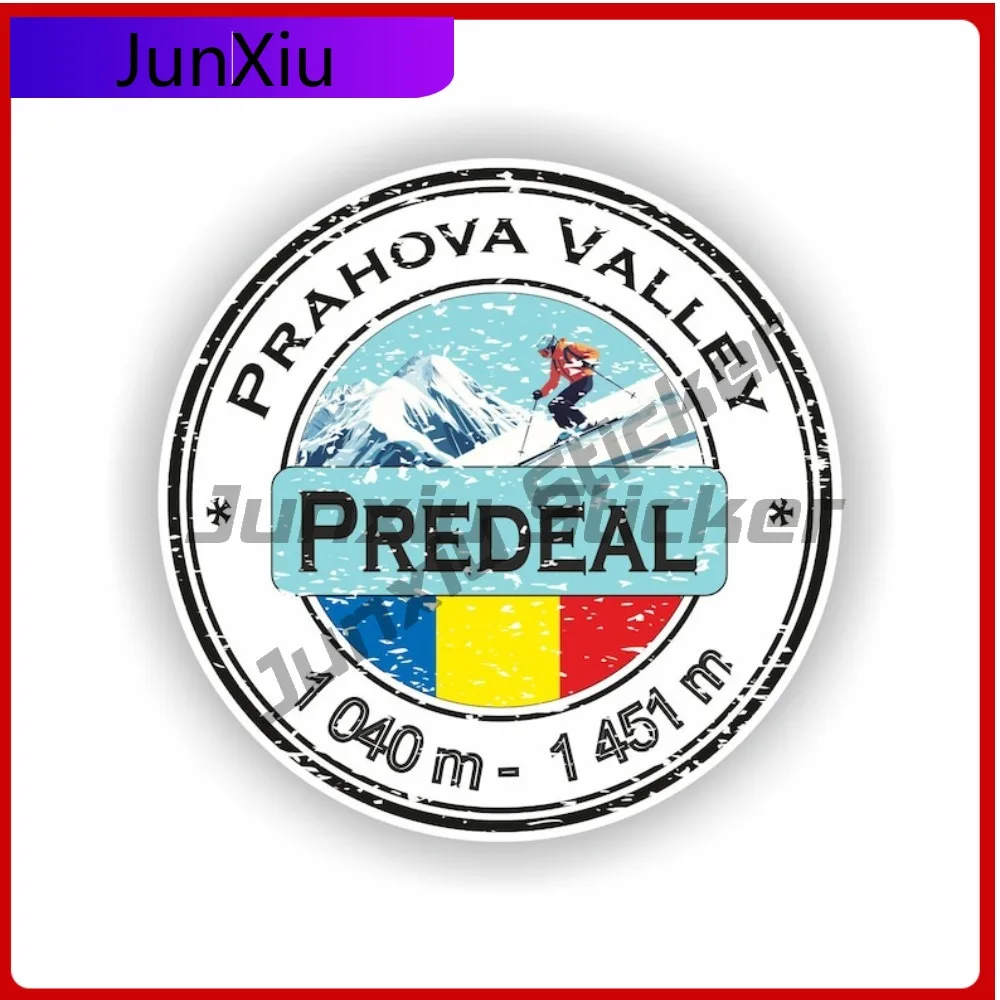 

Виниловая наклейка Predeal Prahova Valley Romania Ski Creative SUV Camper из прочного винила для стайлинга автомобиля, для окон и бамперов легковых и грузовых автомобилей, внедорожников