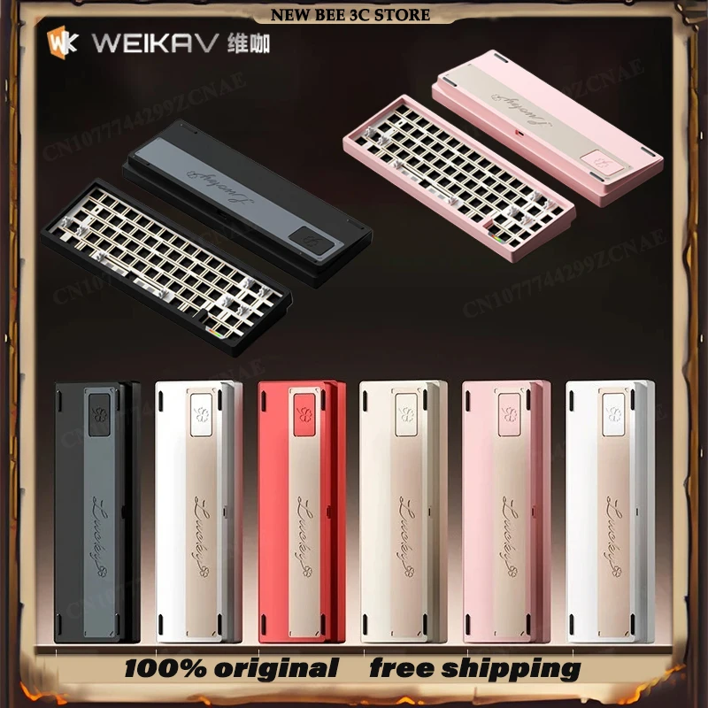 

Sales WEIKAV Lucky65 V3 Wireless Tri-mode Mechanical Keyboard Aluminum Alloy RGB 4000mAh Gasket QMK/VIA PC Esports Keyboard Kits