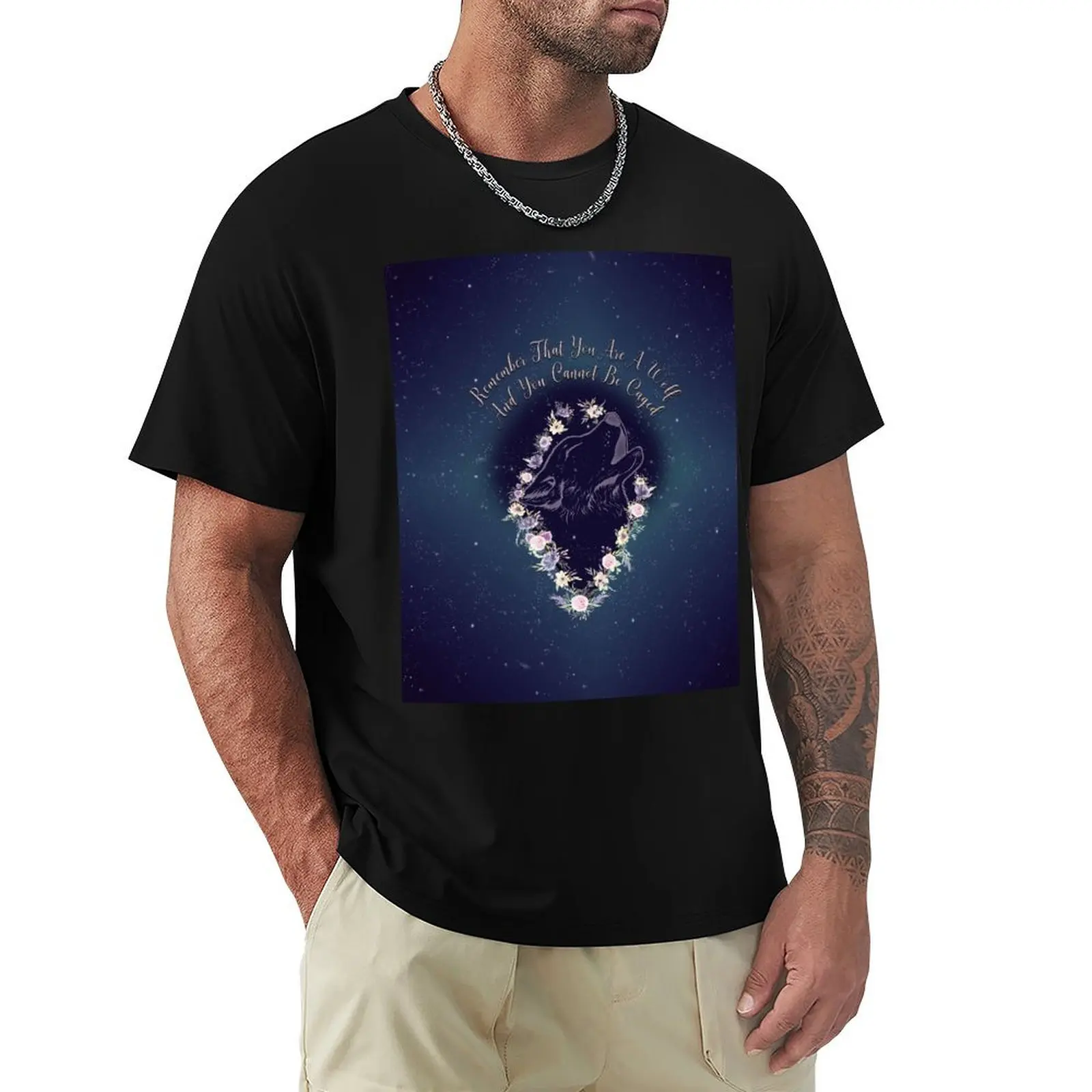 

ACOWAR - Wolf T-Shirt summer top quick drying anime clothes boys animal print mens plain t shirts