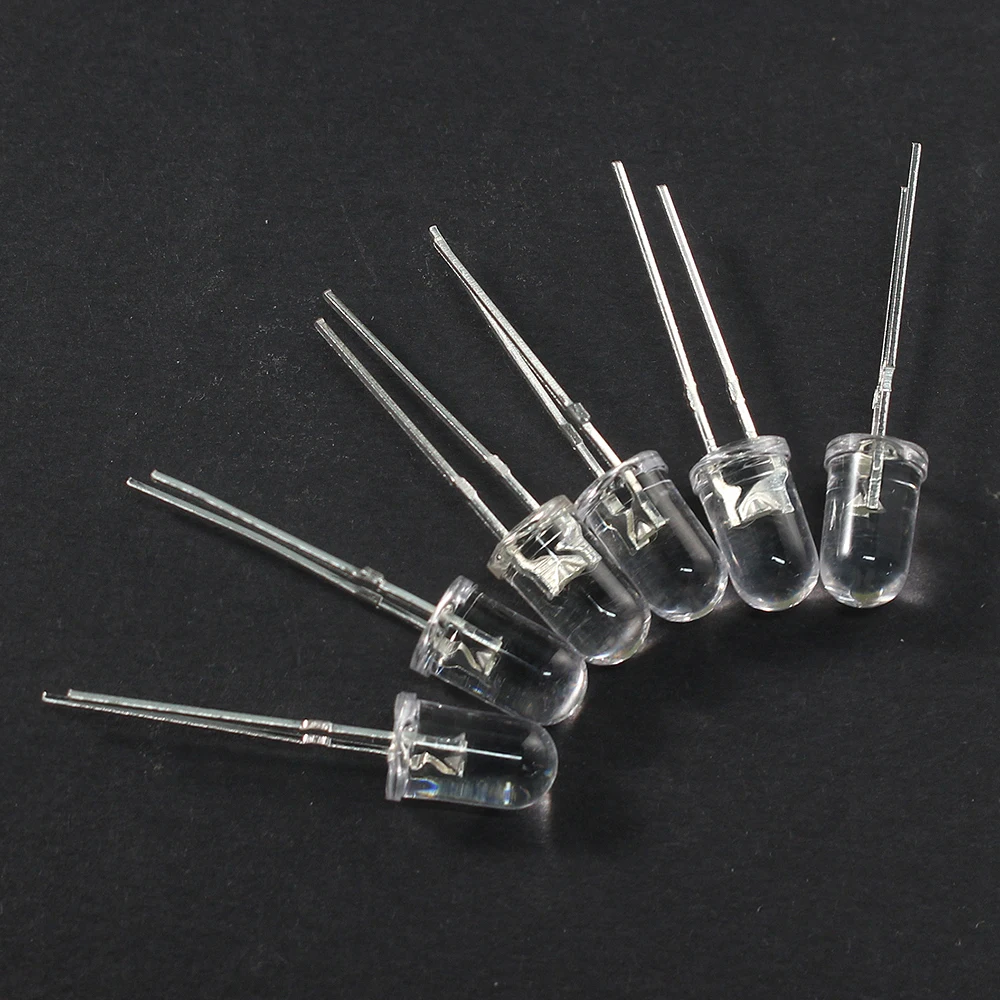 200PCS Transparent LED Diode 5MM Super Bright White Orange Red Yellow Blue Green Led Lights Diodes