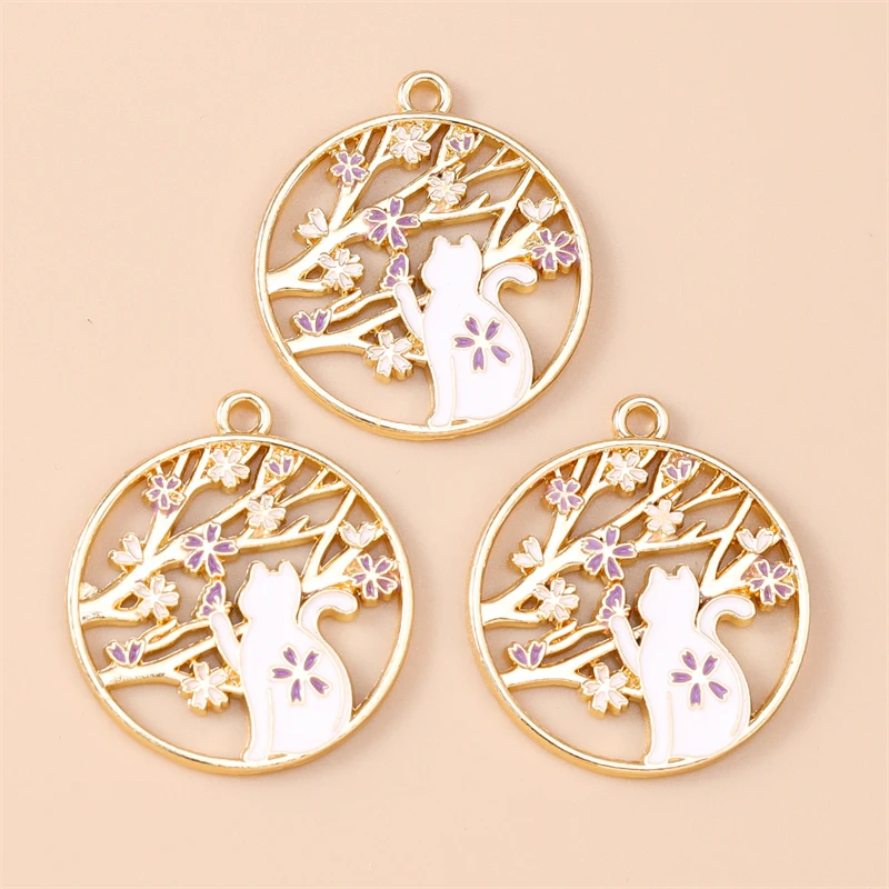 20 Stück Gemischte Cartoon-Tier- und Katzen-Anhänger, Emaille-Blumen-Charms für Schmuckherstellung, Halsketten, Ohrringe, Armbänder, DIY-Bastelgeschenke – Detail 21