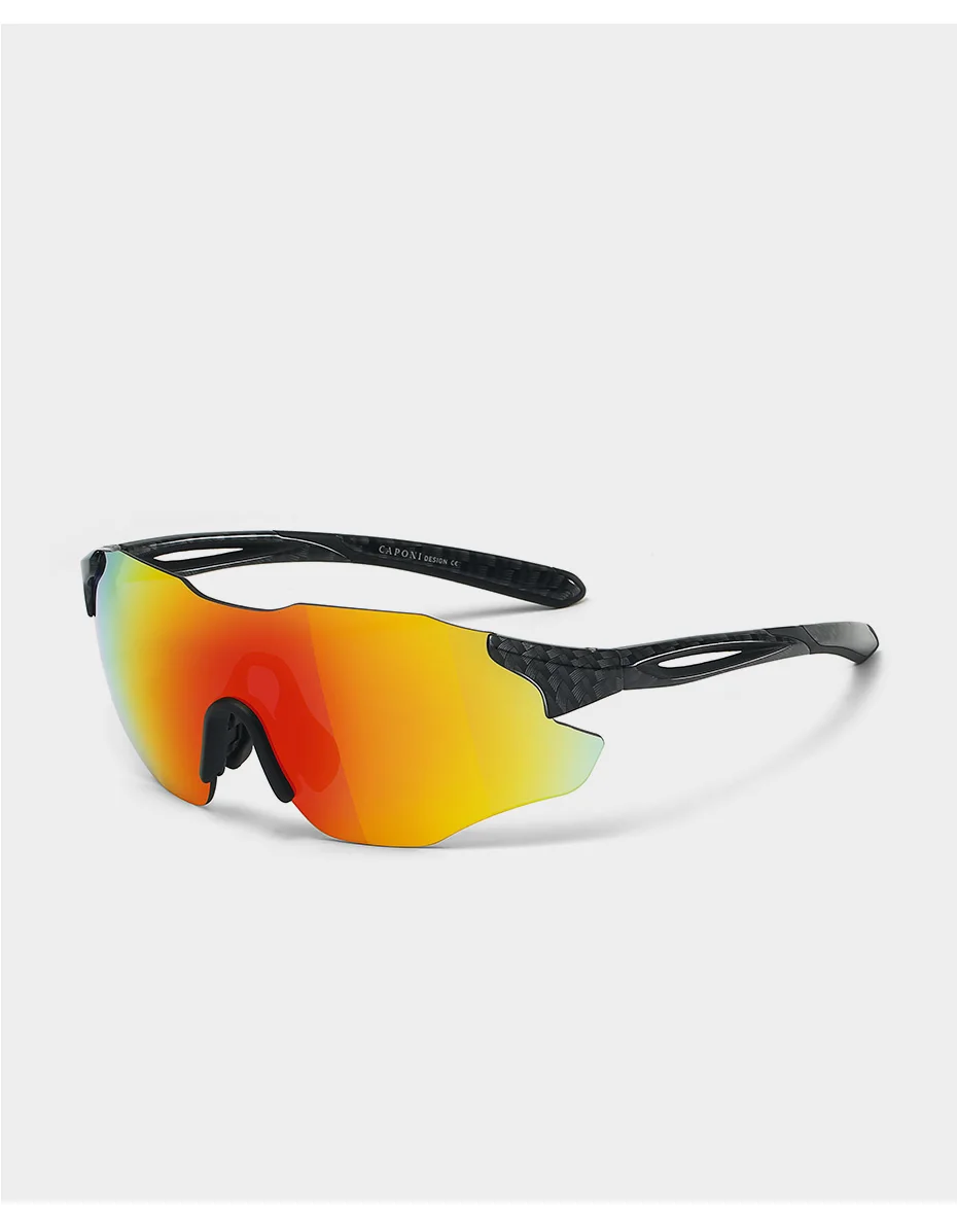 Caponi Verfärbungs-Sportsonnenbrille für Männer und Frauen, Fahrrad-, Fahr- und Angelbrille, 100% UV-Schutz, TR90-Rahmen – Detail 23