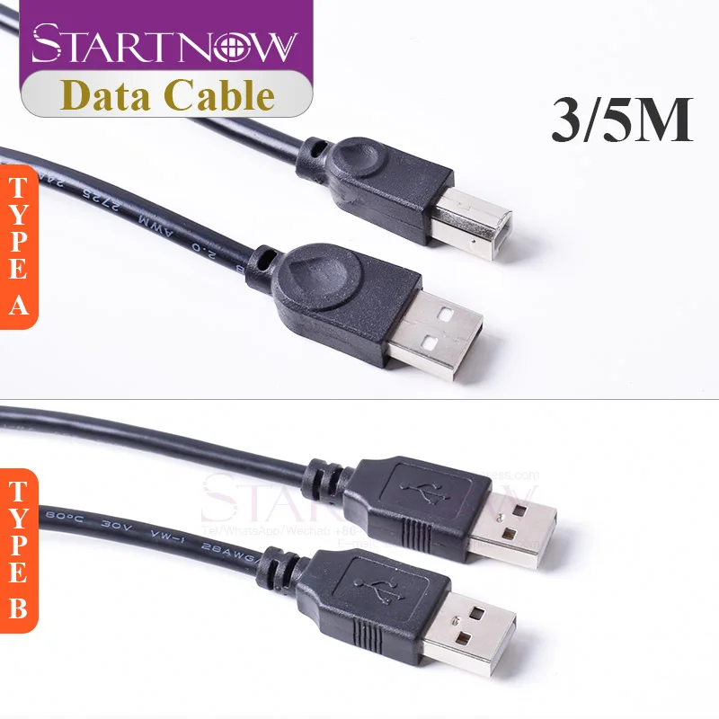 

3M 5M USB 2.0 Male to B Male (AM to BM) Адаптер-конвертер Кабель для передачи данных Синий прозрачный толстый