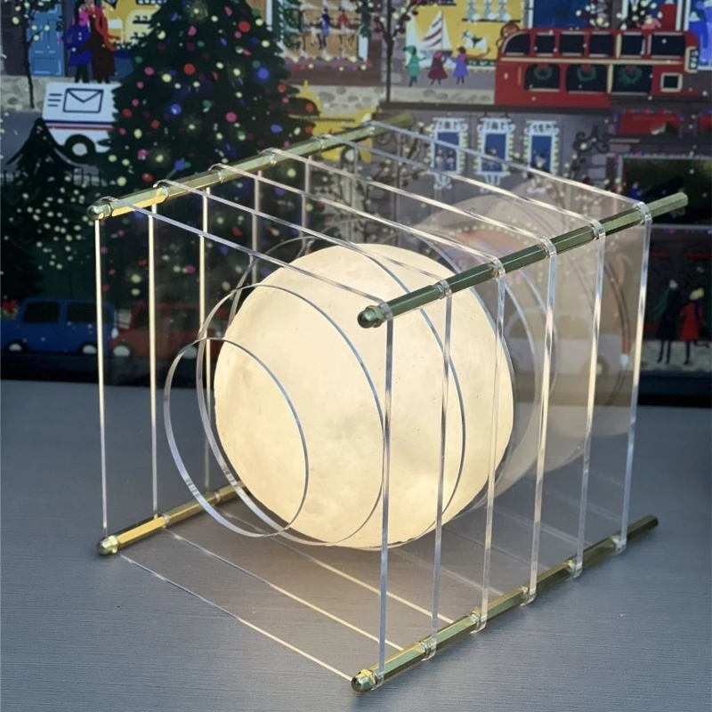 DIY acrílico lâmpada de mil camadas lua lâmpada decoração de mesa atmosfera suspensa