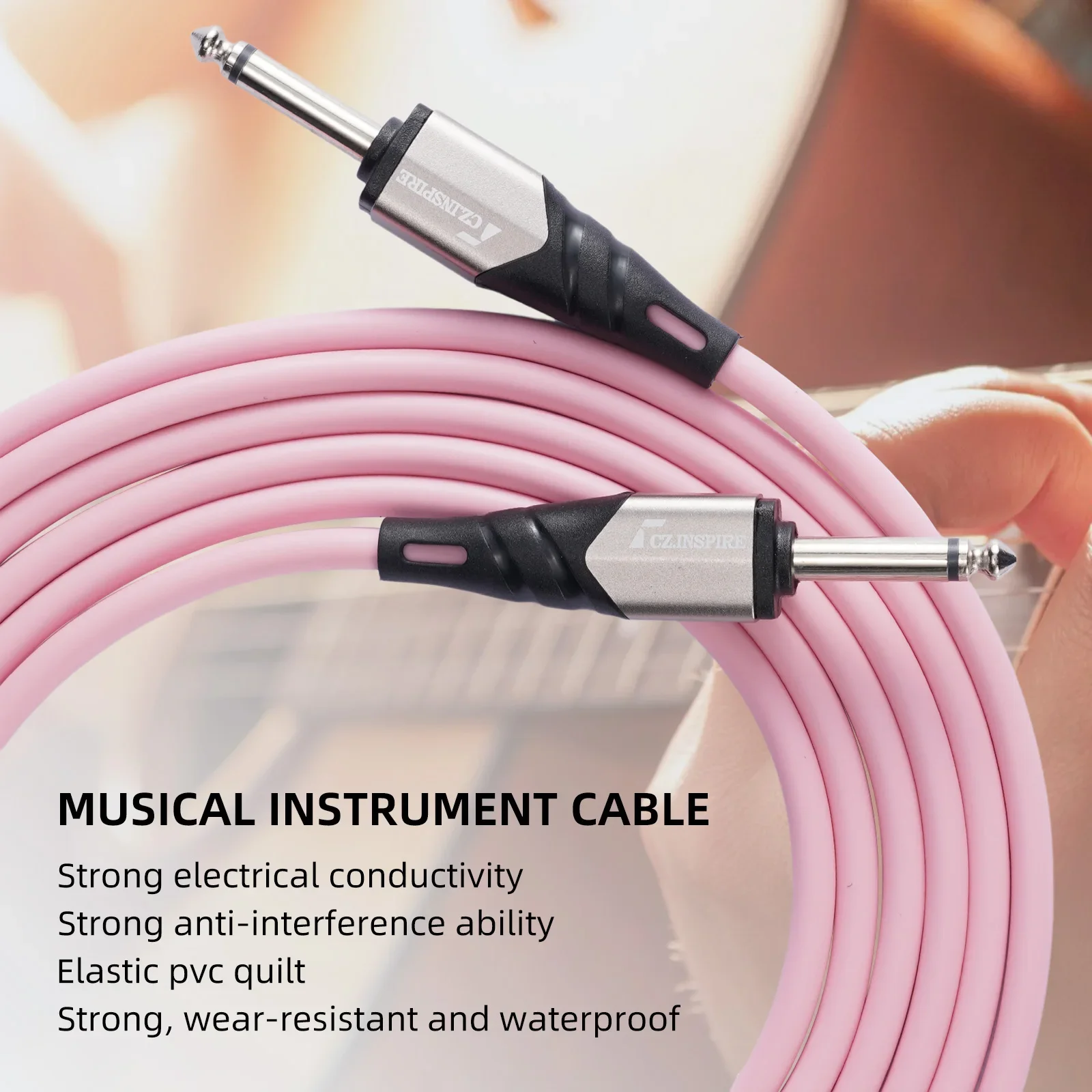 3M Guitar/bass Cable W/ Noise Reduction & Ground Loop Eliminator Silent Stage Performance Angled Jacks for Pedalboards