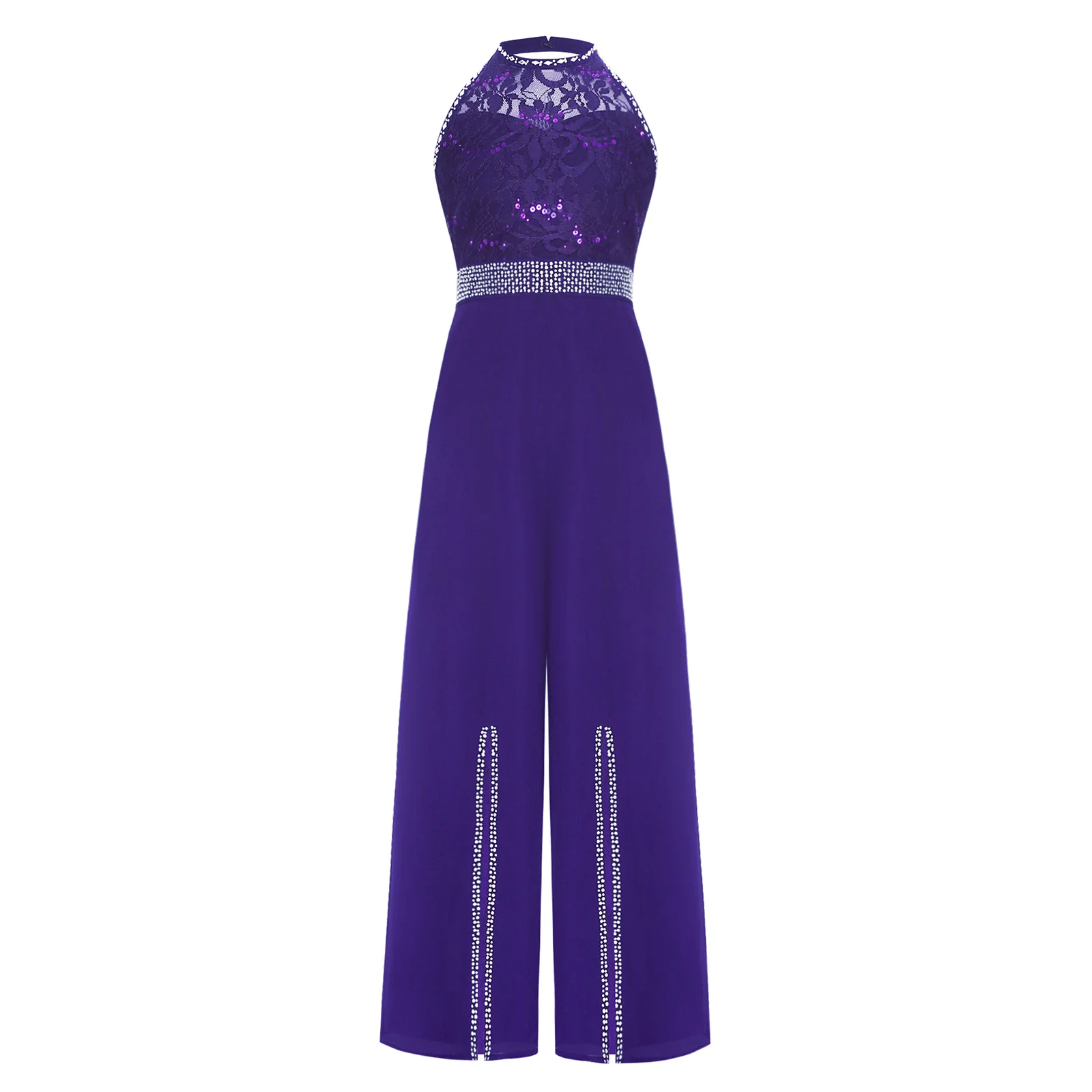 Meisjes Moderne Lyrische Danskostuum Schaatsen Jurken Ballroom Ballet Turnpakje Jurk Hoog-Laag Flowy Mesh Jurk Kinderen Glanzende Danskleding