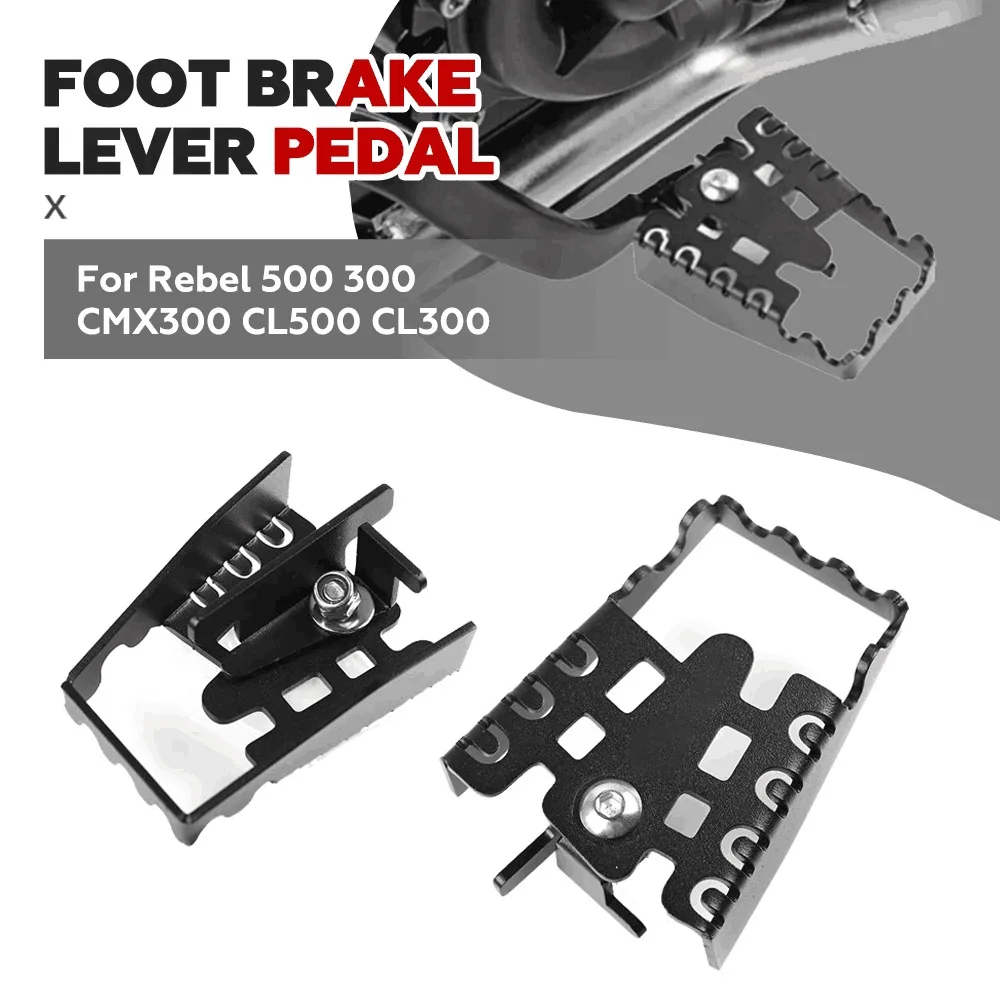

Rear Foot Brake Lever Pedal Enlarge Extension Peg Pad Extender For Honda Rebel 500 300 CMX300 CL500 CL300 ABS CMX500 Motorcycle