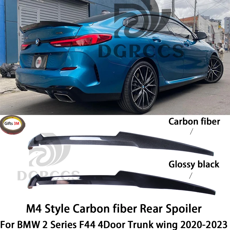 

For BMW 2 Series F44 4Door M4 Style Carbon fiber Rear Spoiler Trunk wing 2020-2023 Carbon fiber Glossy black