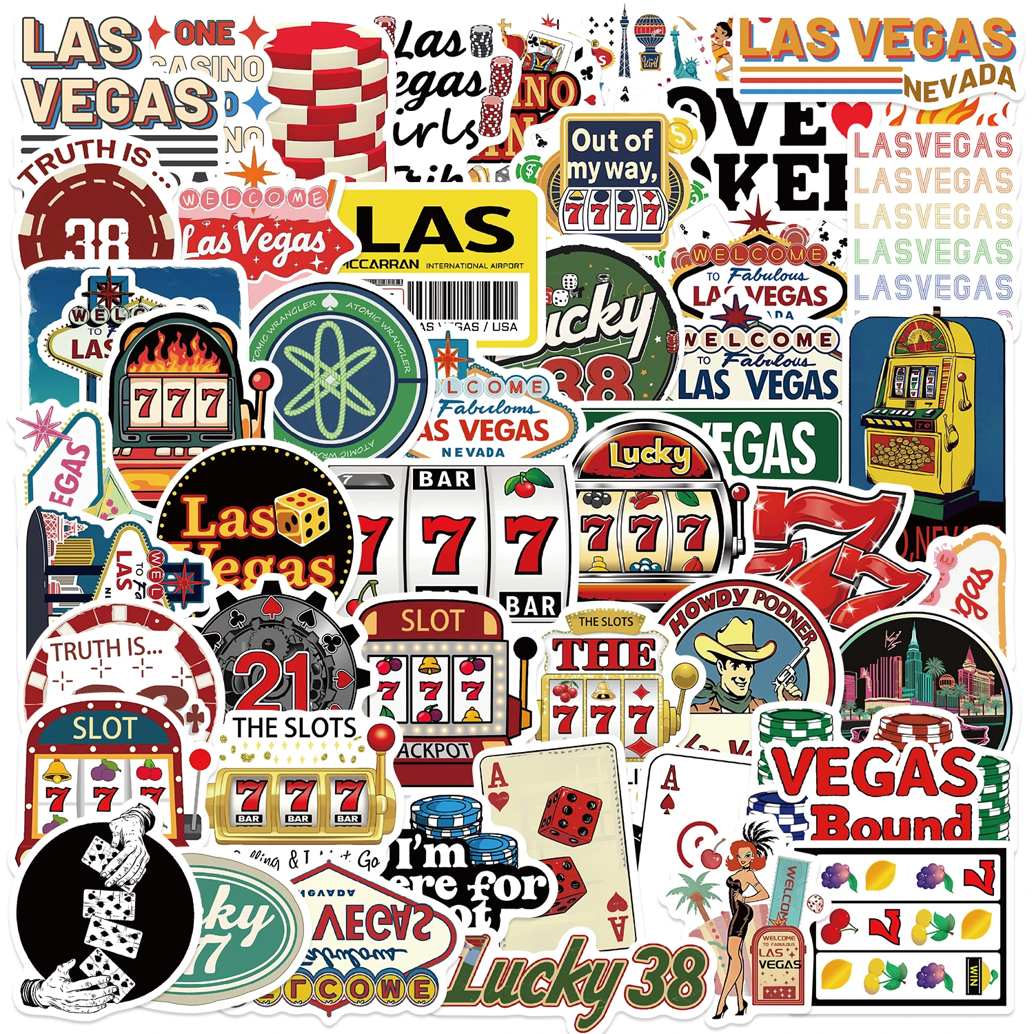 50pcs Colorful Border States In America Stickers Decals For Phone Laptop Suitcase Notebook Guitar Graffiti Aesthetic Stickers