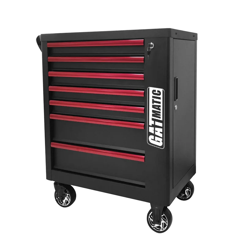 GATmatic Professional 7 Drawers Tool Trolley With 94Pcs Mechanic Tool Set Heavy Duty Steel Workshop Storage Cabinet