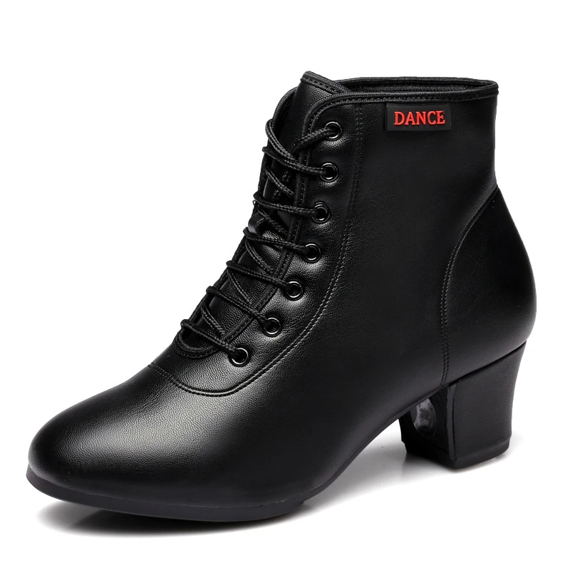 Latin Dance Shoes Ladies High Top Jazz Salsa Dancing Boots Heel 3cm 5cm Outdoor Practice Adult Woman\'s Ballroom Dance Sneakers