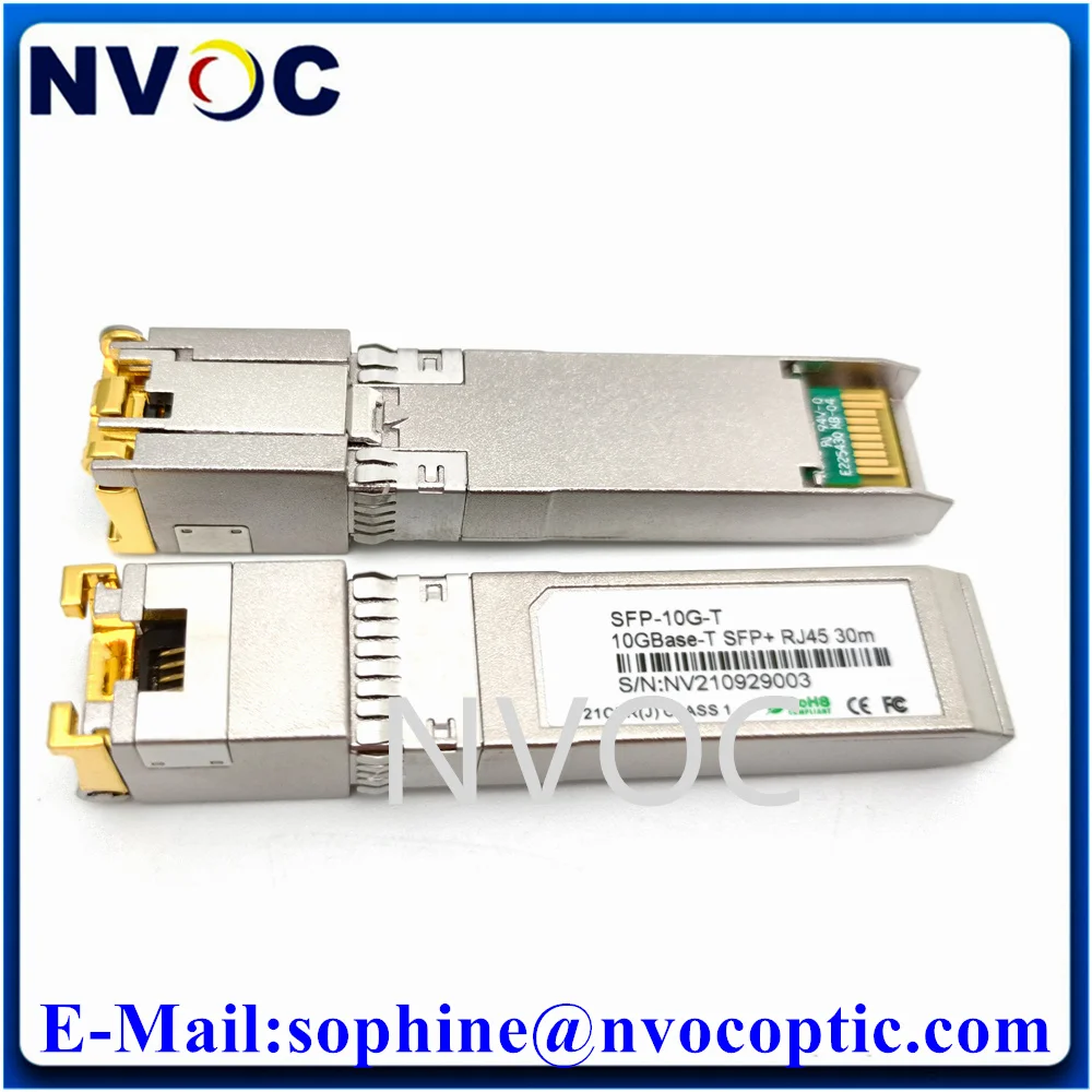 2Pcs 10GBASE Copper 10G-T-RM-Y Adaptive(10Gbase-T/5G/2.5Gbase-T Online) Realtek RTL8261 30M RJ45 Ethernet Transceiver