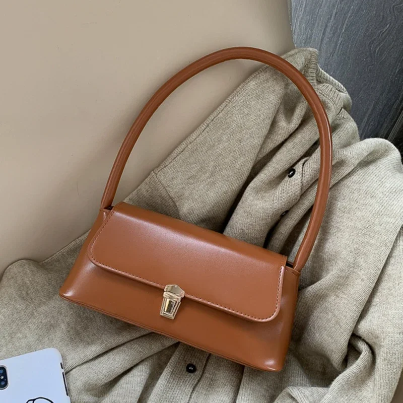 Bolso cruzado de marca de lujo para mujer, bandolera hombro con diseño de moda, Color sólido, 2024