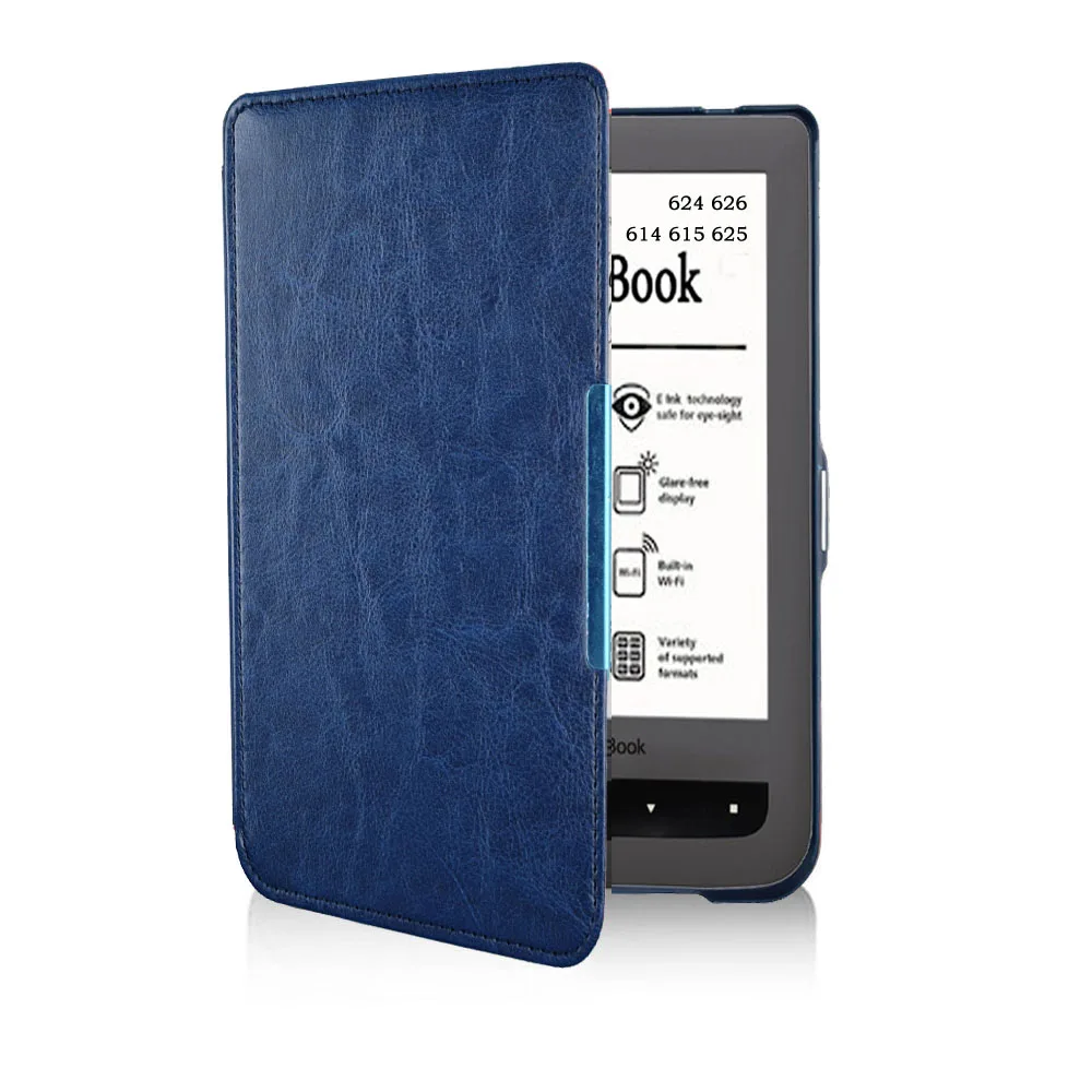 Case for Pocketbook Basic 2 Touch Lux2 Flip Book Cover Case for PB614 615 624 625 626 ebook eReader Magnetic Closured Pouch Case