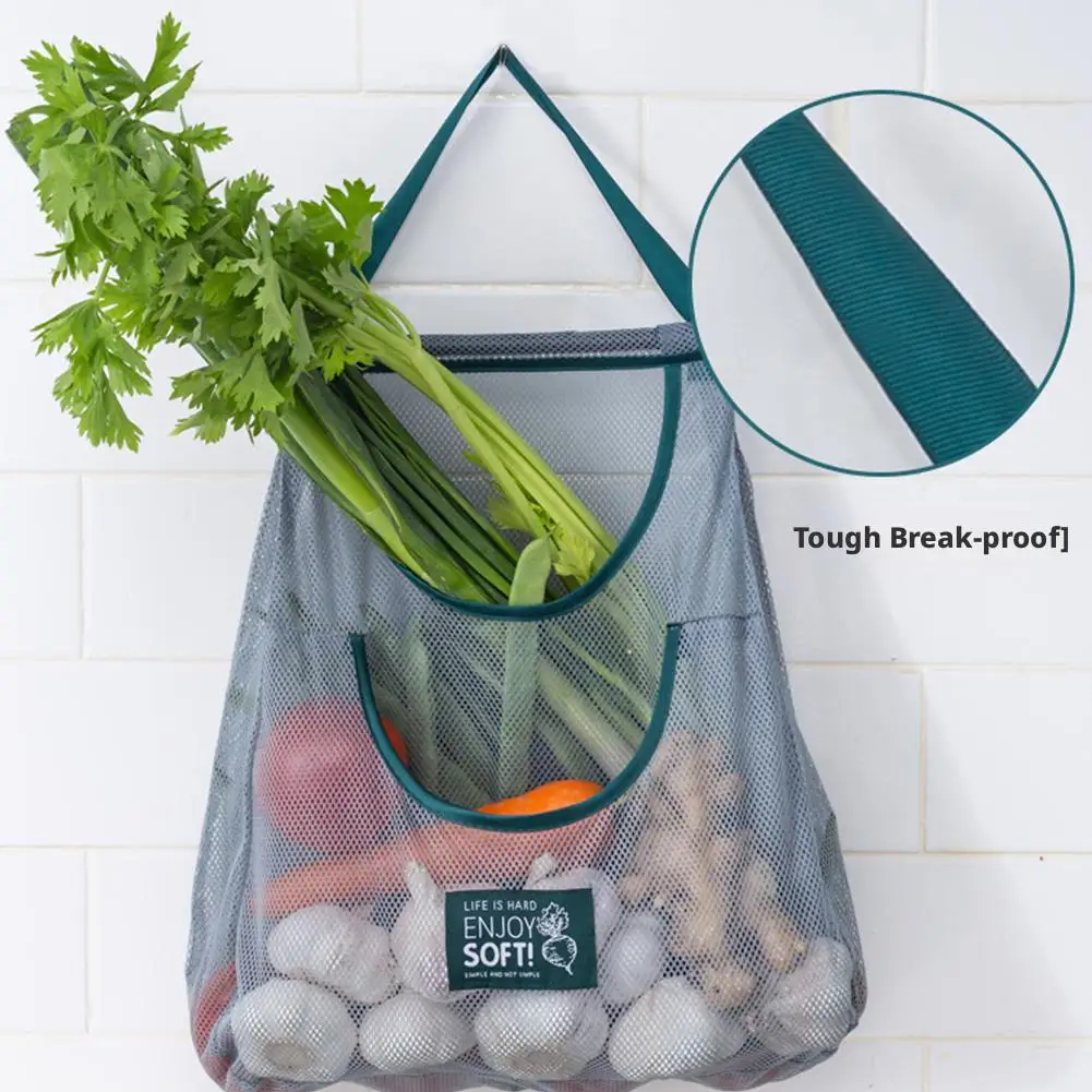 Reusable Storage Bags Kitchen Hanging Mesh Bag Home Fruit And Vegetable Storage Net Bag For Ginger Garlic Potatoes Onions view 5