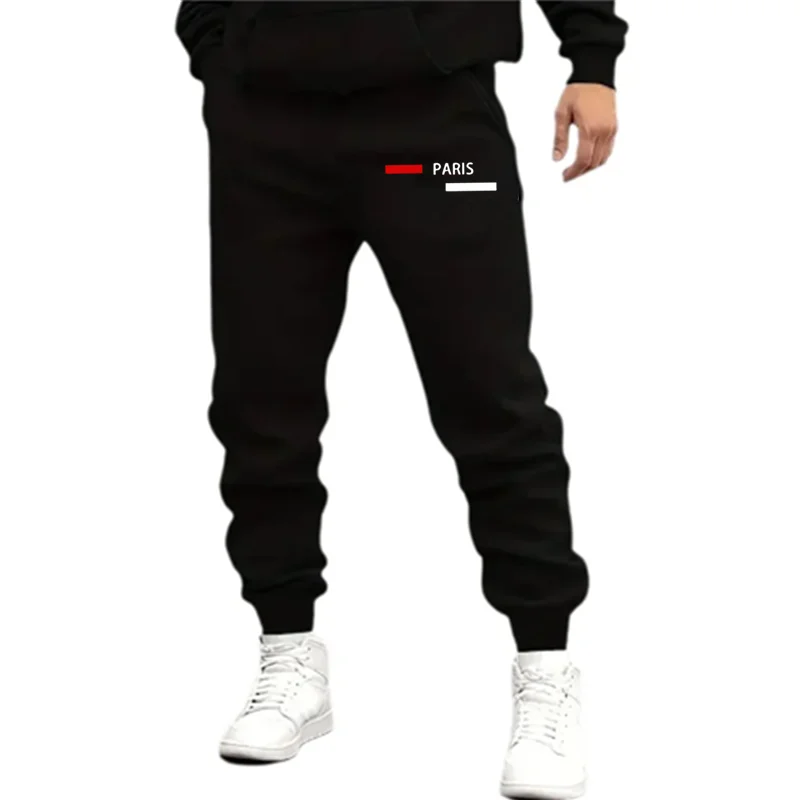 

Новые мужские спортивные штаны с принтом Парижа, хит продаж, спортивные штаны для фитнеса, брюки для бега, повседневные повседневные мужские брюки для тренировок, осень-зима