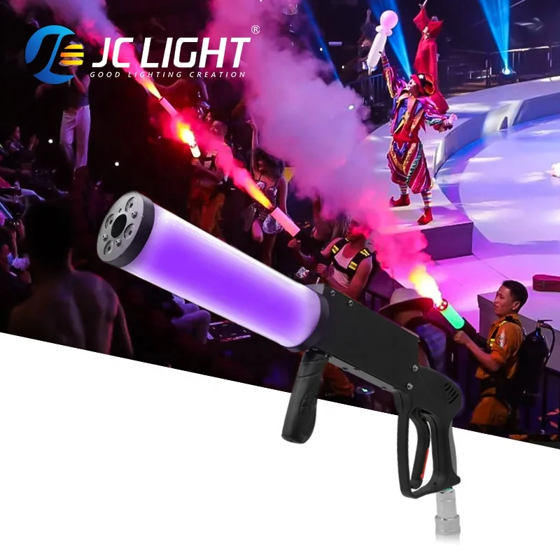 JC Handheld Led co2 Party RGB Jet machine Stage Effects Dj Bar Fog Gas Column Smoke