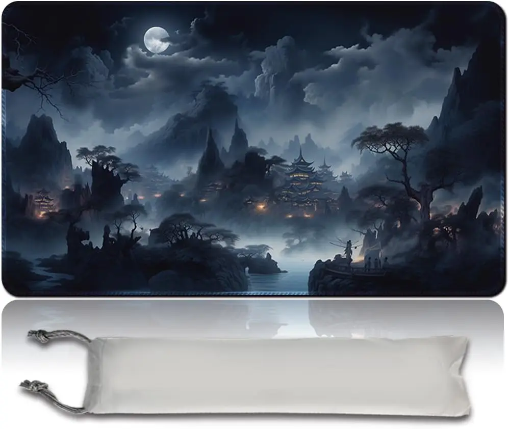 

MTG Playmat 23,6x13,8 дюймов, настольная игра, коллекционная карточная коврик для мыши, игровой коврик TCG, сшитый край, гладкая поверхность, резиновая