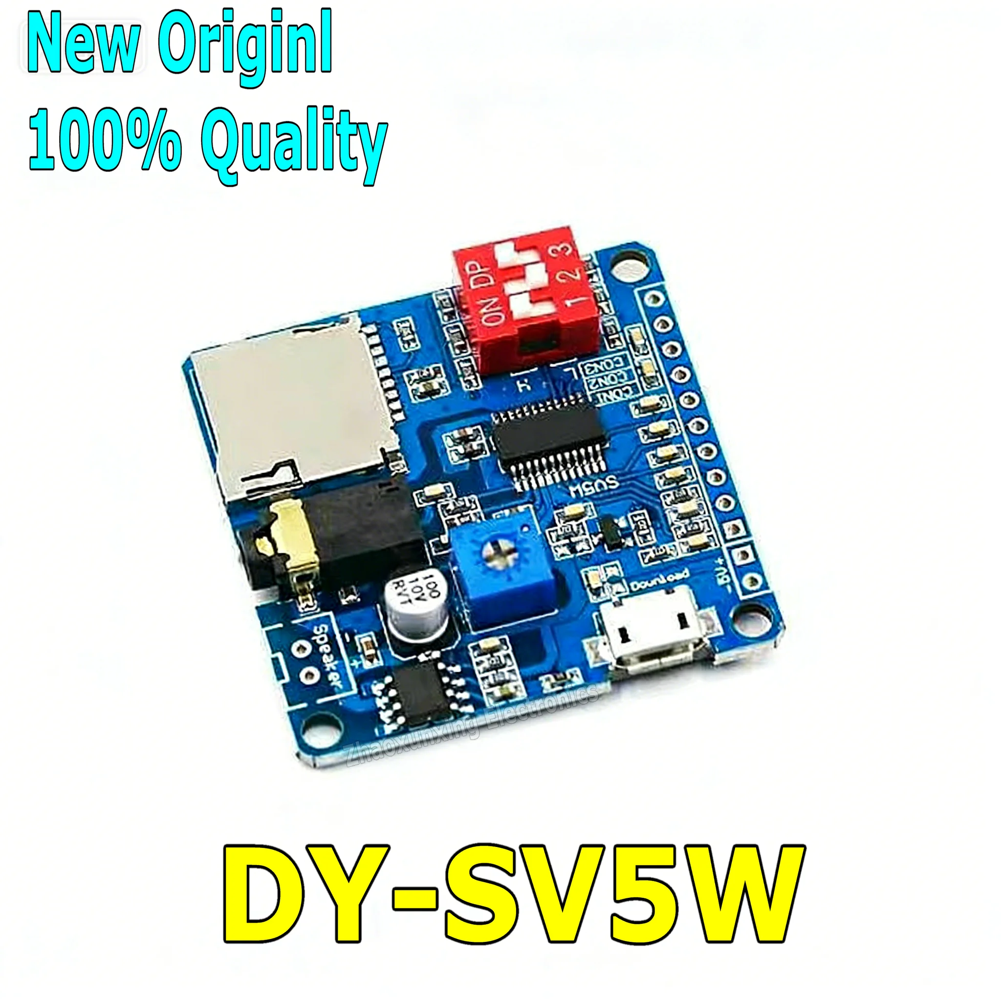 1PCS  New   DY-SV5W Voice Playback Module Board MP3 Music Player 5W MP3 Playback Serial Control SD/TF Card For Arduino