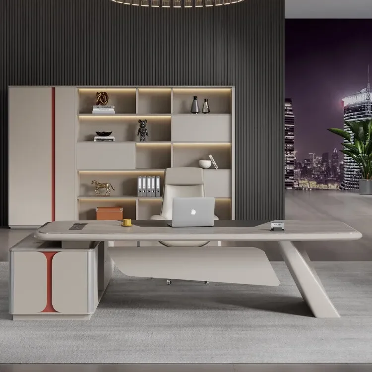 Boss Table President Simple Modern Office Desk and Chair Combination 1