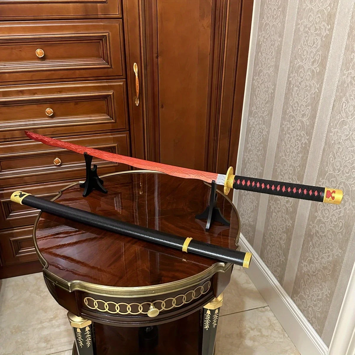 39,3-calowy drewniany miecz katana Elden Rivers of Blood, oryginalny szabla samurajska, nóż ninja, katana, szabla, akcesoria do cosplay, rekwizyt, zabawka