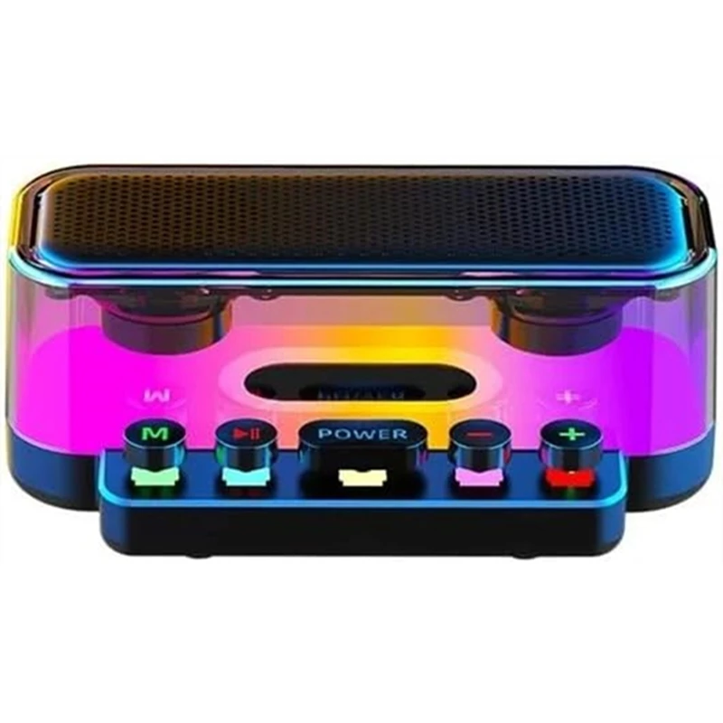 Super Sale Z6 Wireless Bluetooth Speaker with HiFi Stereo Sound, LED Color Lights, Portable Design, Mechanical Button USB Speake