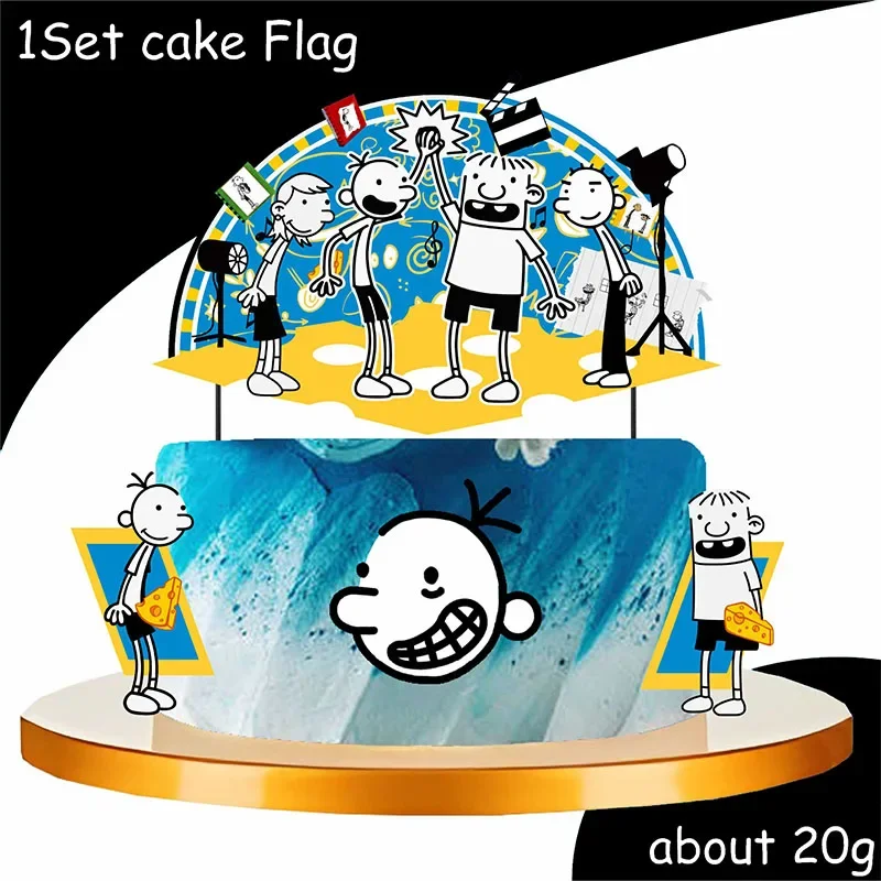 Disney Diary Of A Wimpy Kid tema decorazioni per feste di compleanno Cake Topper compleanno Swirls adesivi forniture per feste per bambini Decor