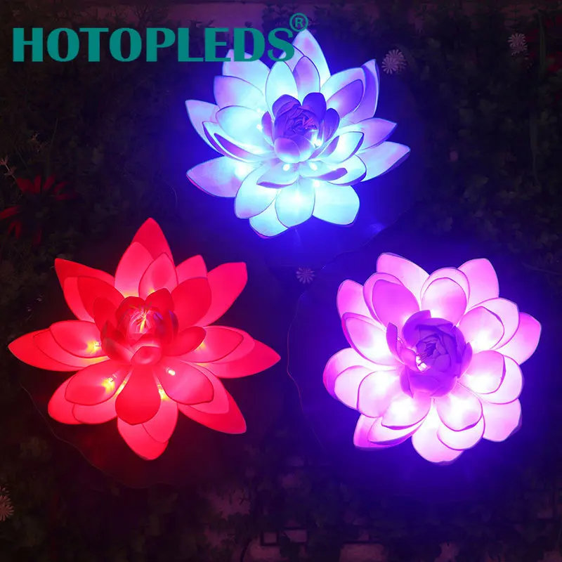 2pack Select Custom Led European Lotus Lamp Single Water Floating Luminous Multi-specification EVA Material Outdoor Waterproof