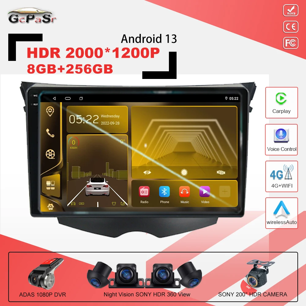 

Android13 Car Radio For Hyundai Veloster FS 2011 - 2017 7862CPU Multimedia Video Player Navigation GPS No 2din 2 din dvd WiFi