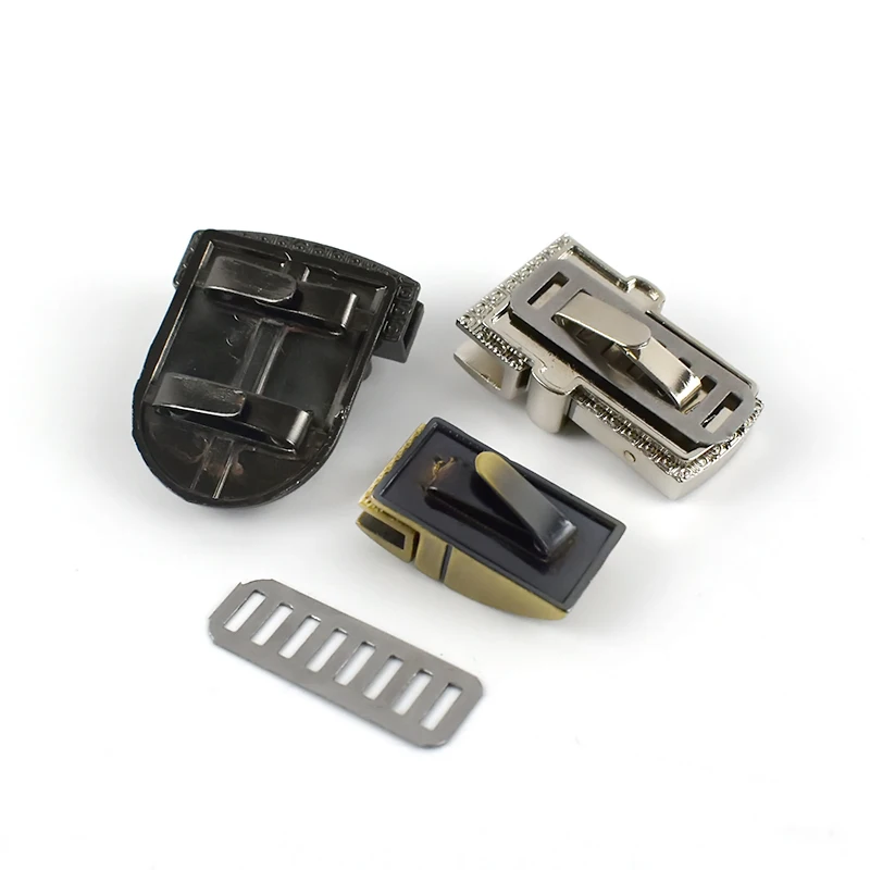2/5Pcs Metal Lock Buckle Twist Turn Snap Clasp for Women's Bag Purse Replace Repair Buckles DIY Bags Closure Hardware Accessory