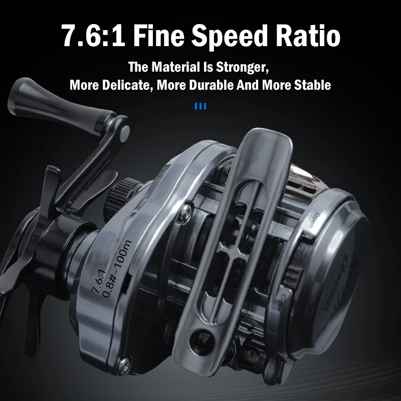 بكرات ليدون يوسوب 7.6:1 نسبة التروس 125 جرام خفيفة 4.5 كجم سحب قوة الطعم صب بكرة الصيد Baitcaster معالجة #4