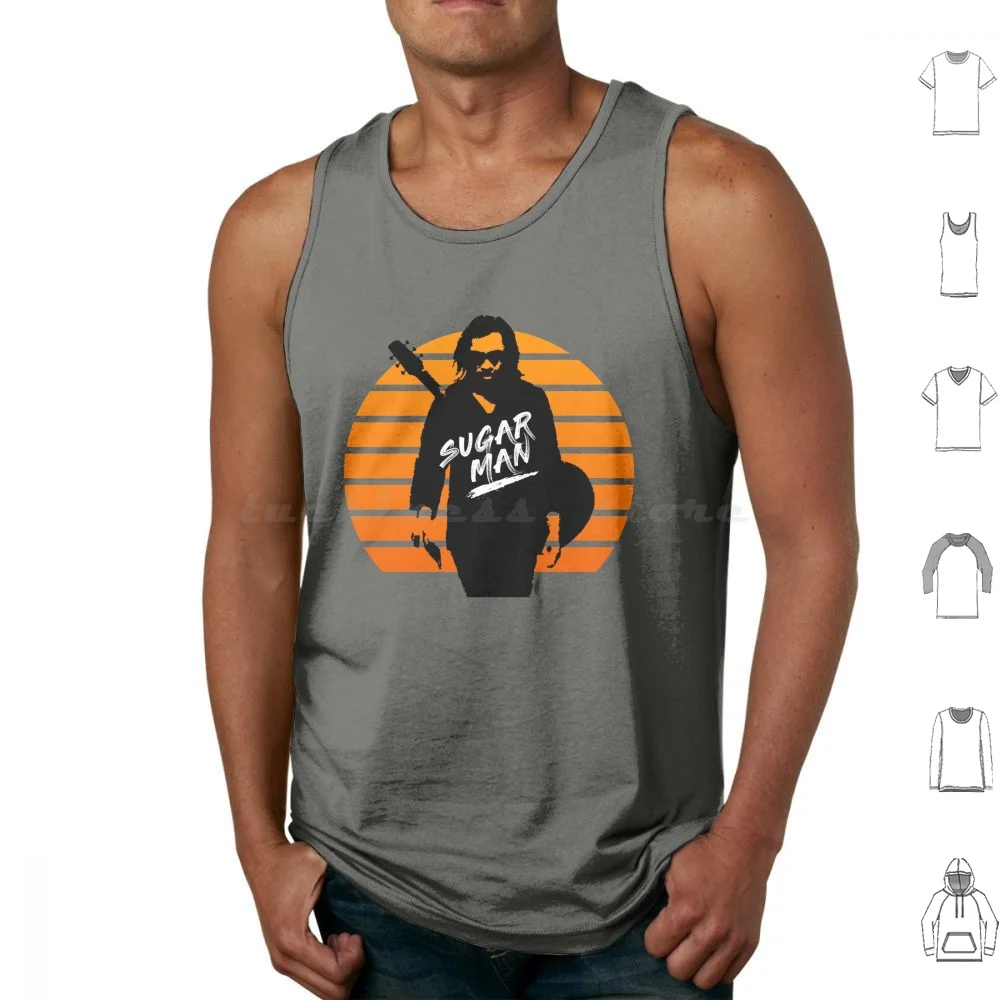 Sugar Man Tank Tops Print Cotton Sixto Rodriguez Sugarman Sugar Man Sixto Rodriguez Guitar Singer Vocalist Music Band Pop