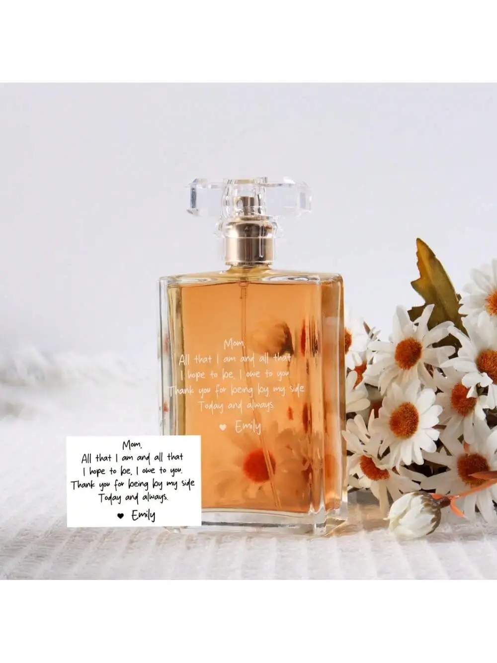 1 Personalized Engraved Perfume Bottle Gift for Mom - Reusable Custom Mom Perfume Bottle, Ideal Gift for Mother of the Bride, We