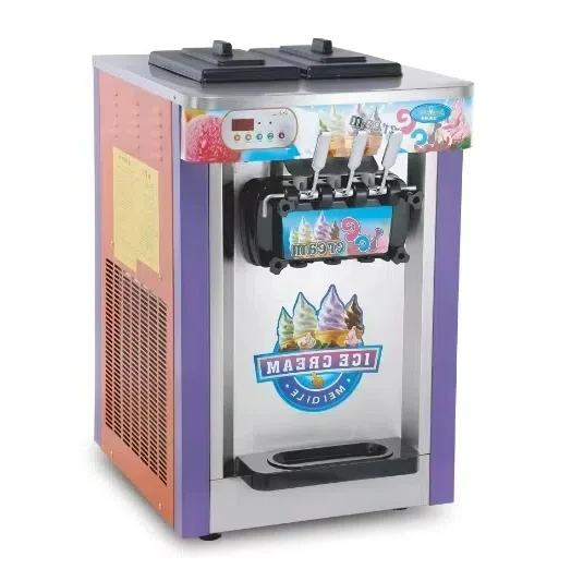 

Professional Table Top 3 Flavors Ice Creme Machine Soft Ice Cream Maker Machine Sell at a Low Price