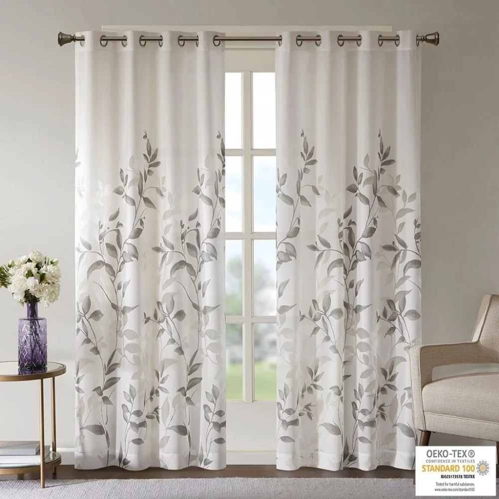 Custom-Made Sand-Colored Curtains for Windows, 98 x 84, Pair Set with Tailored Finish