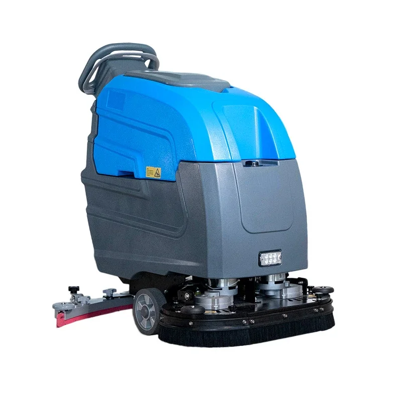 Electric Walk Floor Scrubber Commercial Industrial Manual Floor Sweeper 12V Voltage Hand Push Walk Cleaning Machine